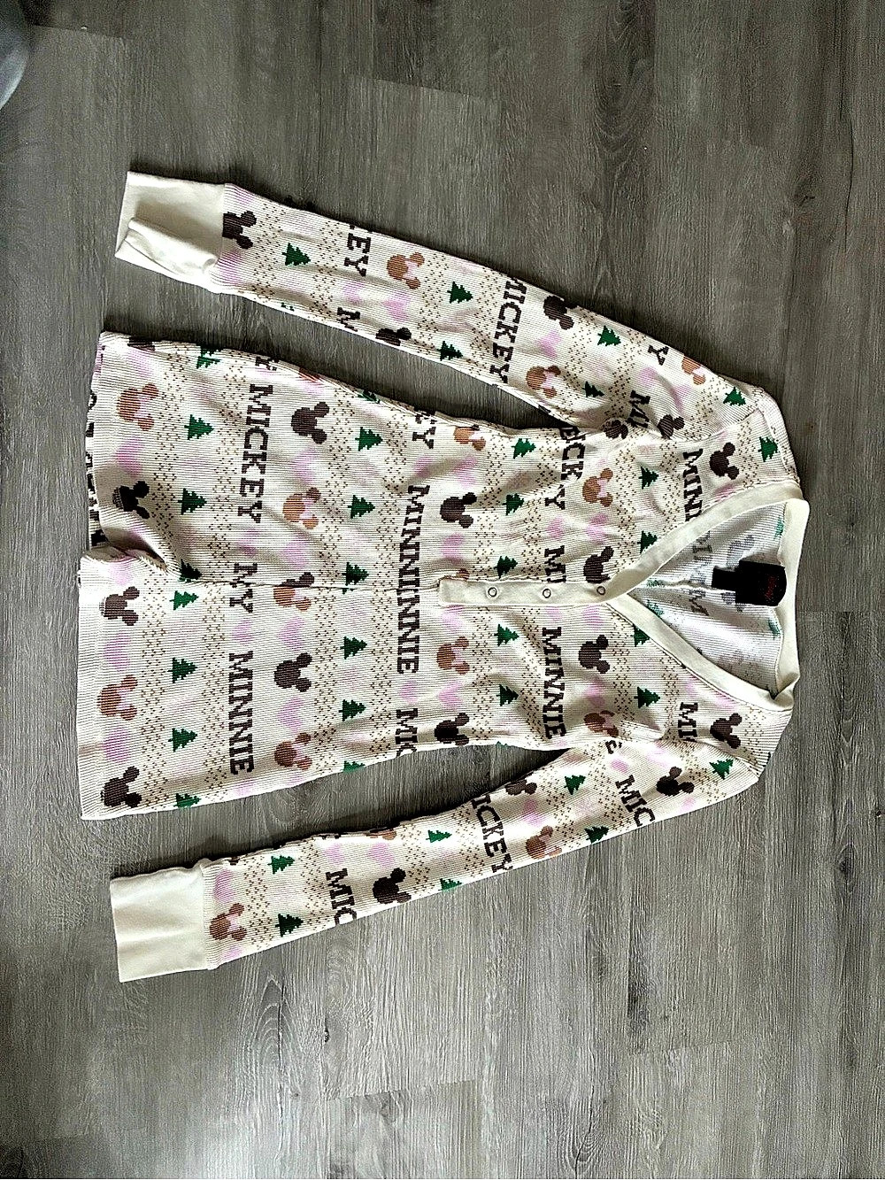 Women’s sleep romper Disney Mickey and Minnie Christmas large long sleeve
